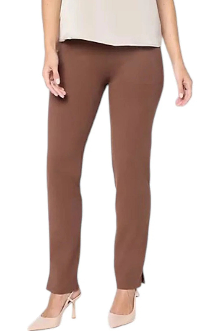 Women with Control Women's 86/14 Straight Leg Pant ChocBrown - Petite